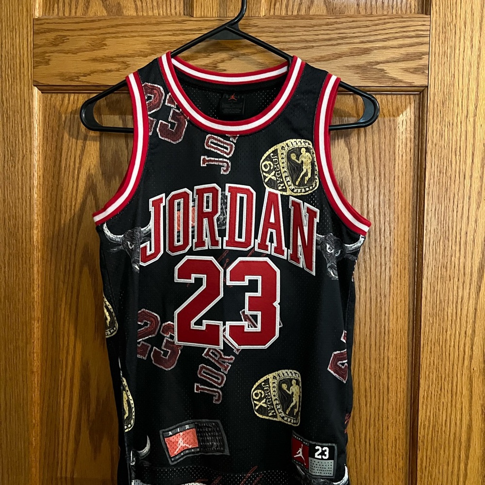 Jordan Black and Red Tank Top with Bold Graphics. Never worn